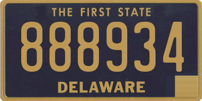 DE license plate 888934