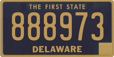 DE license plate 888973