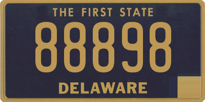 DE license plate 88898