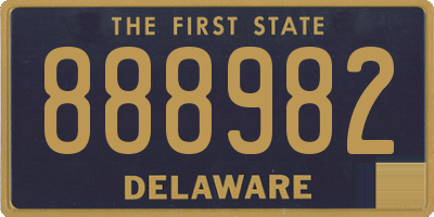 DE license plate 888982