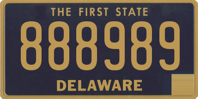 DE license plate 888989