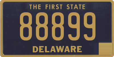 DE license plate 88899