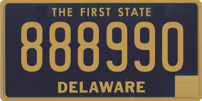 DE license plate 888990