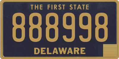 DE license plate 888998