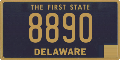 DE license plate 8890