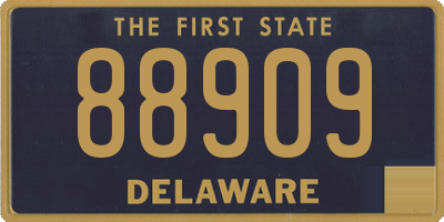 DE license plate 88909