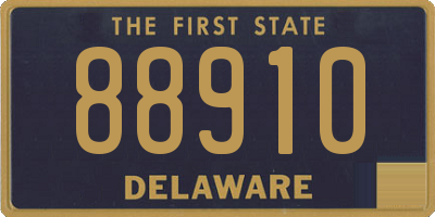 DE license plate 88910