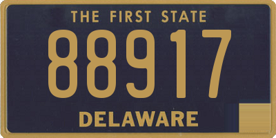 DE license plate 88917