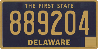 DE license plate 889204