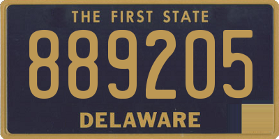 DE license plate 889205