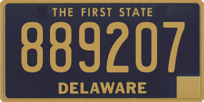 DE license plate 889207