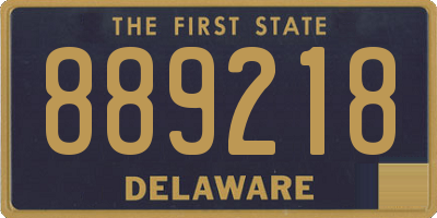 DE license plate 889218