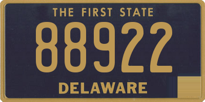 DE license plate 88922