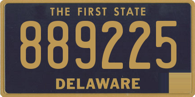 DE license plate 889225