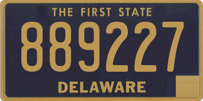 DE license plate 889227
