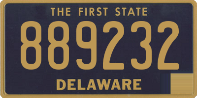DE license plate 889232