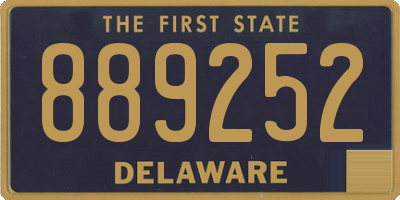 DE license plate 889252