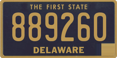DE license plate 889260