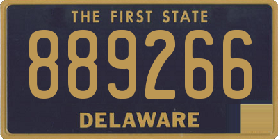 DE license plate 889266