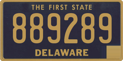 DE license plate 889289