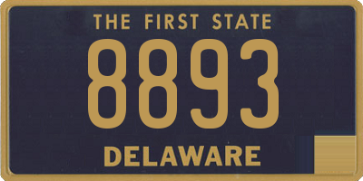 DE license plate 8893
