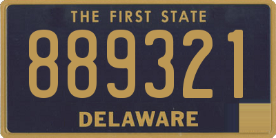 DE license plate 889321