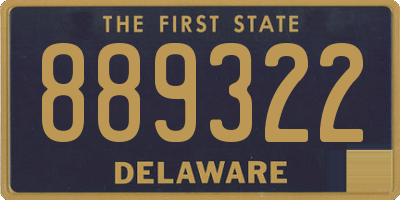 DE license plate 889322