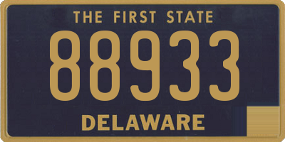 DE license plate 88933