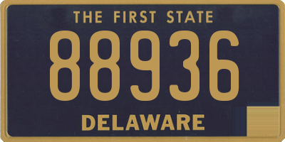 DE license plate 88936