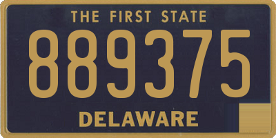 DE license plate 889375