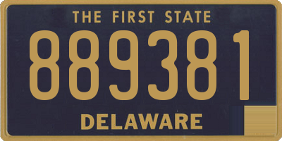 DE license plate 889381
