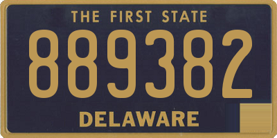 DE license plate 889382
