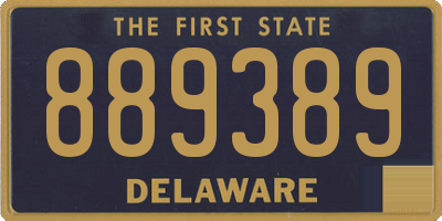 DE license plate 889389