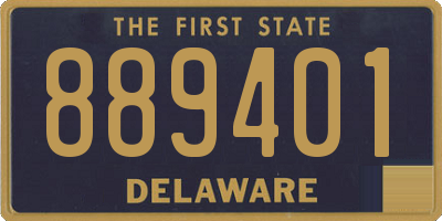 DE license plate 889401