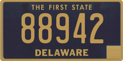 DE license plate 88942