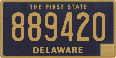 DE license plate 889420