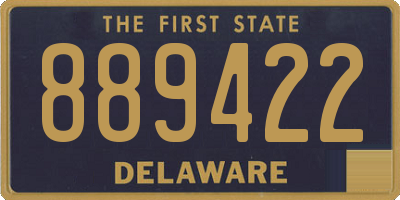 DE license plate 889422