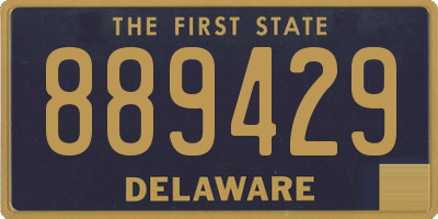 DE license plate 889429