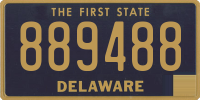 DE license plate 889488