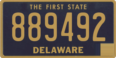 DE license plate 889492