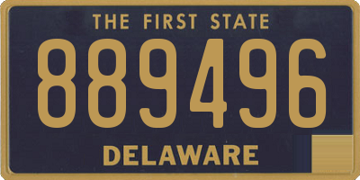 DE license plate 889496