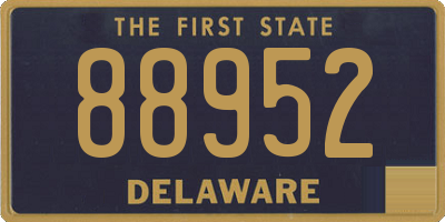 DE license plate 88952
