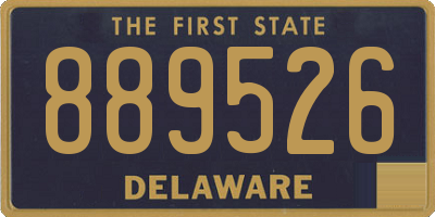 DE license plate 889526