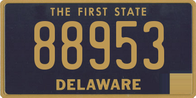 DE license plate 88953