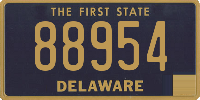 DE license plate 88954