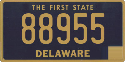 DE license plate 88955