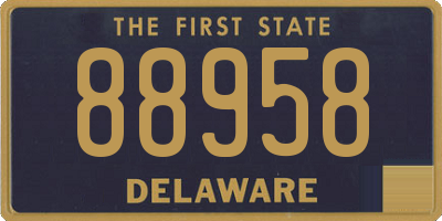 DE license plate 88958