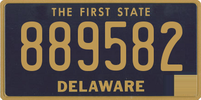 DE license plate 889582