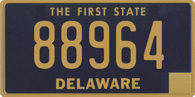 DE license plate 88964