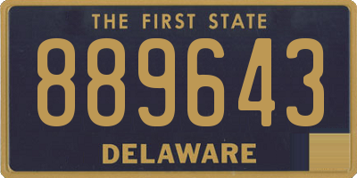 DE license plate 889643